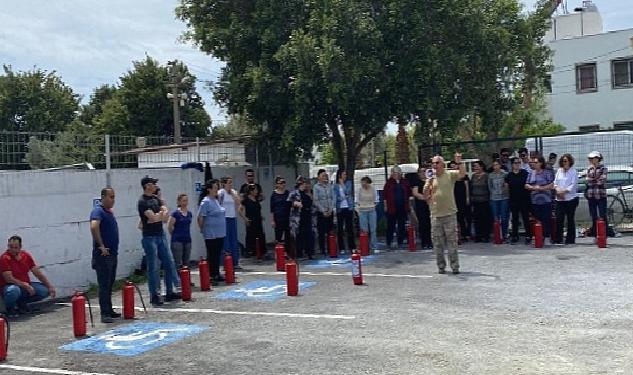 Bodrum Belediye AŞ personeline yangın müdahale konularında eğitim verildi