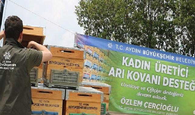 Aydın Büyükşehir Belediyesi’nden kadın arıcılara kovan desteği