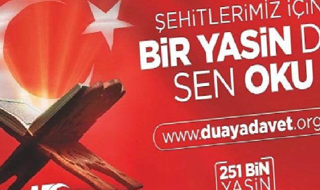 “Bir Yasin de Sen Oku” çağrısı yapıldı