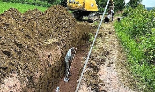 İsu toramanlar Gölet’inde yeni sulama hattı yapıyor