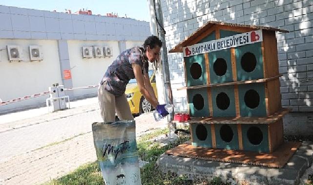 Bayraklı’da can dostlar için ‘bir kap su’ kampanyası