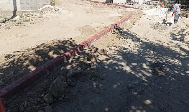 Göynük’te parke çalışmaları devam ediyor