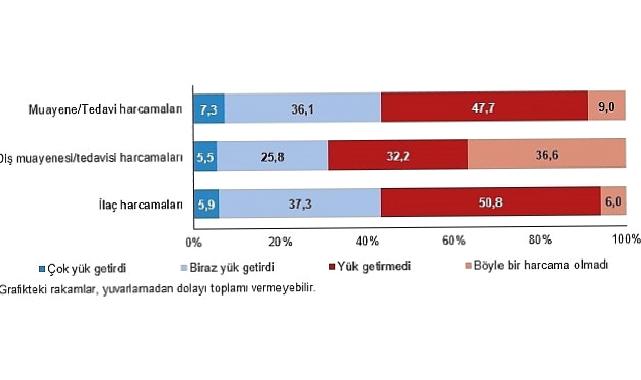 Muayene ve tedavi harcamaları hanelerin yüzde 7,3’üne çok yük getirdi