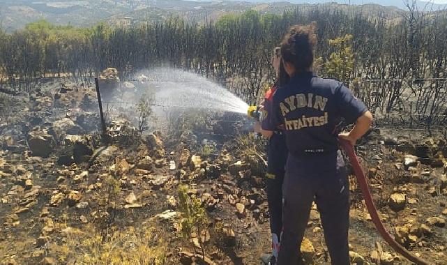 Antalya Büyükşehir Belediyesi’nin kadın itfaiyecilerinden hızlı müdahale