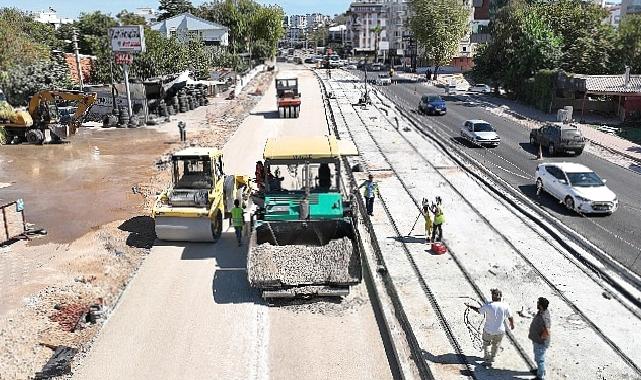 Çöken tramvay hattı onarıldı