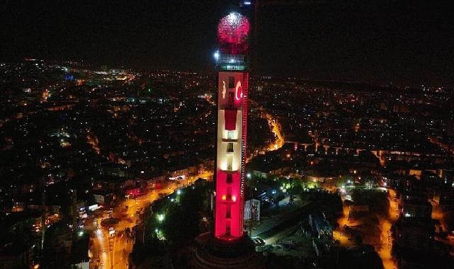 Atatürk Ankara Cumhuriyet Kulesi’nde 100. Yıla özel muhteşem ışıklandırma