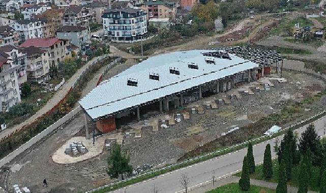 Yeni Gölcük terminalinde çatı imalatı tamam