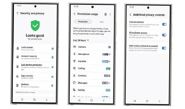 Samsung Galaxy’nin Güvenlik ve Gizlilik Panosu sayesinde kişisel verilerin kontrolü tamamen kullanıcının elinde